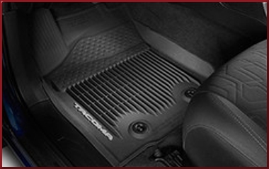 PT9083616220 - Interior: 2016-2017 Toyota Tacoma Access Cab w/ Auto Transmission All Weather Floor Mats Black for Toyota: Tacoma Image