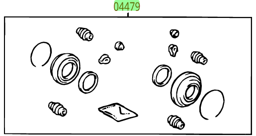 447813020 - Brakes: Disc Brake Caliper Repair Kit for Toyota Image