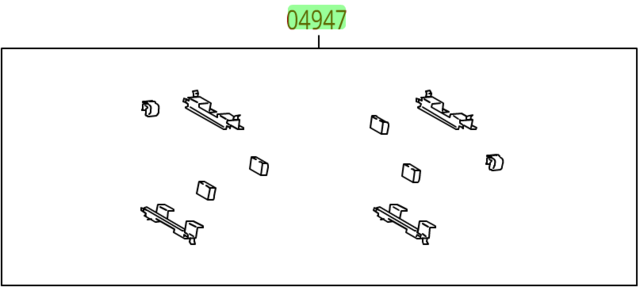 49470E010 - Brakes: Disc Brake Anti-Rattle Clip Set for Toyota: Grand Highlander, Highlander, Sienna Image