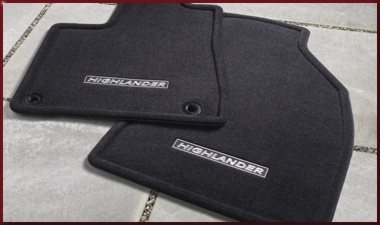 PT9264819120 - Interior: 2017-2018 Toyota Carpet Floor Mats Set w/ Logo Black Highlander for Toyota: Highlander Image