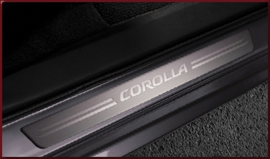 PT22802140 - : 2014-2019 Toyota Corolla - Door Sill Protectors, Brushed Aluminum for Toyota: Corolla Image