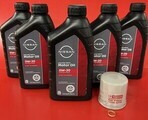 W20KIT - : GENUINE OEM NISSAN 0W-20 OIL CHANGE KIT 5 QUART W/15208-65F0E &amp; CRUSH WASHER for Nissan Image