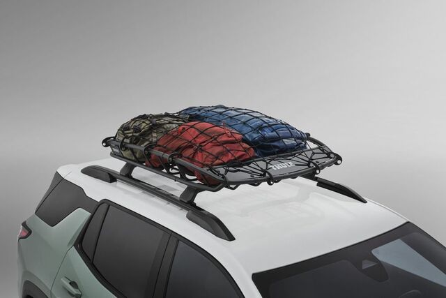 19331872 - Cargo Management: Rack Mounted Cargo Basket By Thuleandreg for Buick: Enclave, Encore, Encore GX, Envision, Regal Sportback, Regal TourX | Cadillac: CTS, Escalade, Escalade ESV, SRX, XT4, XT5, XT6, XTS | Chevrolet: Avalanche, Blazer, Bolt EUV, Bolt EV, Colorado, Equinox, Silverado 1500, Silverado 1500 LTD, Silverado 2500 HD, Silverado 3500 HD, Silverado EV, Sonic, Suburban, Suburban 1500, Suburban 2500, Suburban 3500 HD, Tahoe, Trailblazer, Traverse, Trax | GMC: Acadia, Acadia Limited, Canyon, Sierra 1500, Sierra 1500 Limited, Sierra 2500 HD, Sierra 3500 HD, Terrain, Yukon, Yukon XL, Yukon XL 1500, Yukon XL 2500 Image
