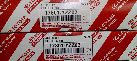 17801YZZ022 - : 2 Pack of Genuine Toyota Air Filters for Toyota Image
