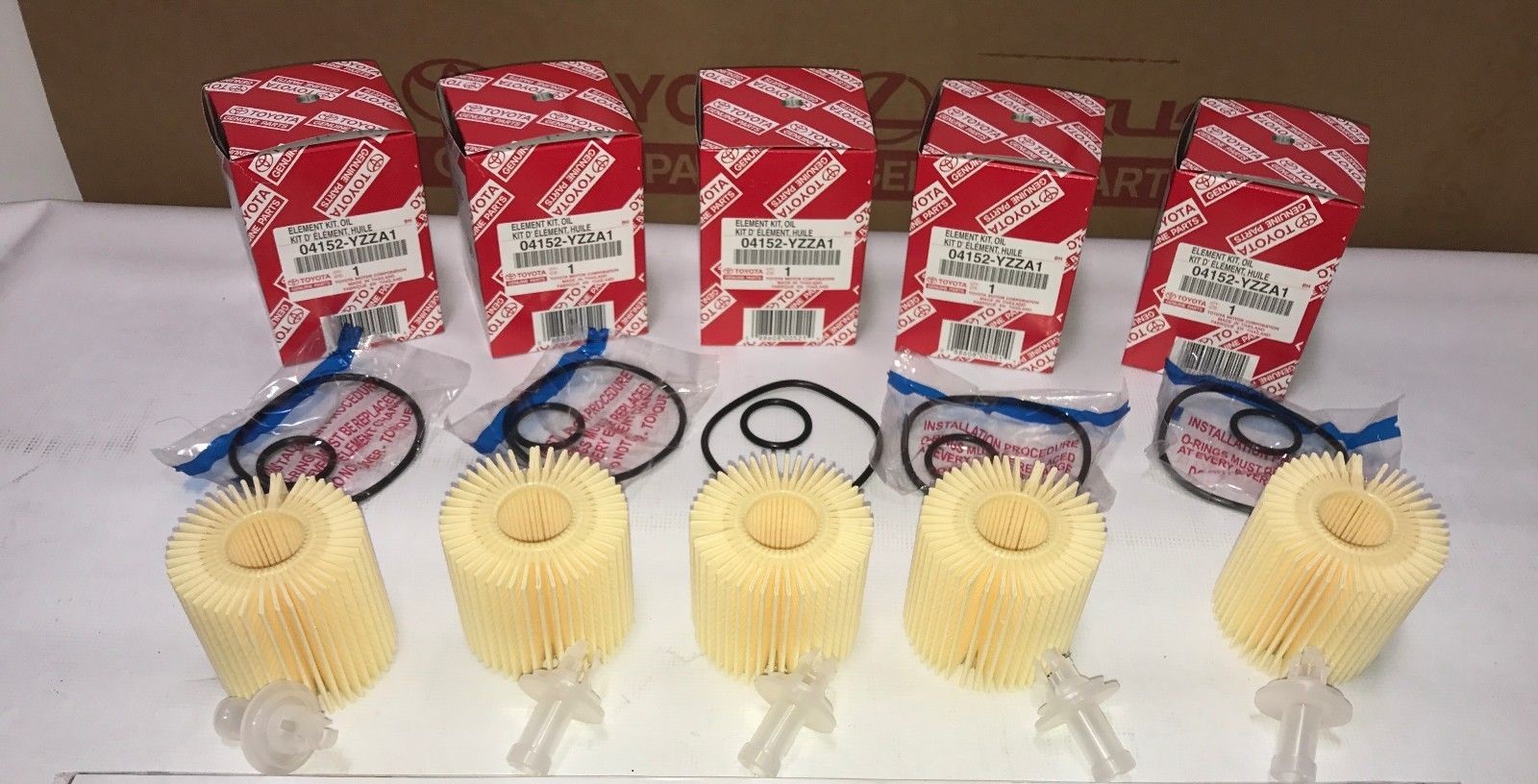 90915YZZF25 - : 5 Pack of Genuine Toyota Oil Filters for Toyota Image