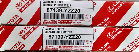 87139YZZ202 - : 2 Pack of GenuineToyota Cabin Air Filters for Toyota Image