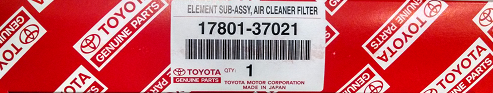 17801YZZ12 - : Genuine Toyota Air Filter for Toyota Image