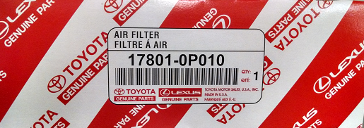 178010P0102 - : 2 Pack of Genuine Toyota Air Filters for Toyota Image