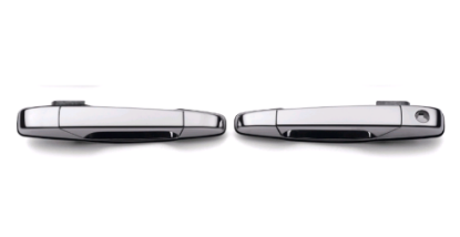 84275015 - Exterior: Door Handles, Front, Chrome for Chevrolet: Silverado 1500, Silverado 1500 Classic, Silverado 1500 HD Classic, Silverado 2500 HD, Silverado 2500 HD Classic, Silverado 3500 Classic, Silverado 3500 HD | GMC: Sierra 1500, Sierra 1500 Classic, Sierra 1500 HD, Sierra 1500 HD Classic, Sierra 2500, Sierra 2500 HD, Sierra 2500 HD Classic, Sierra 3500, Sierra 3500 Classic, Sierra 3500 HD Image