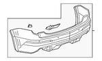 87850364 - : (Replaces 85524439_ Primed Rear Bumper Upper Fascia for GM Image