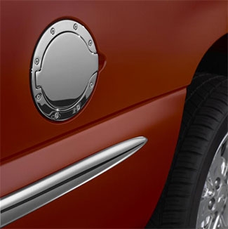 17801342 - Exterior: Fuel Door, Chrome for Cadillac: Escalade, Escalade ESV, Escalade EXT | Chevrolet: Silverado 1500, Silverado 1500 Classic, Suburban 1500, Suburban 2500, Suburban C1500, Suburban C2500, Suburban K1500, Suburban K2500, Tahoe | GMC: Yukon, Yukon XL 1500, Yukon XL 2500 Image