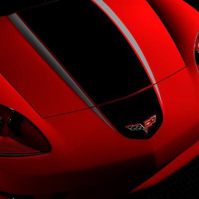 17802432 - Exterior: Stripe Package, Silver With Black Accent for Chevrolet: Corvette Image