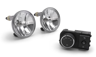19170447 - Exterior: Fog Lamps, Clear Lens, Gray Housing for GMC: Sierra 1500, Sierra 1500 Classic, Sierra 1500 HD Classic, Sierra 2500 HD, Sierra 2500 HD Classic, Sierra 3500 Classic, Sierra 3500 HD Image
