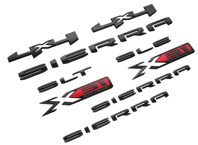 85160681 - Exterior: Sierra Pro-Sle-Slt And Texas Edition Emblems for GMC: Sierra 1500 Image