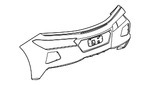 85035999 - : (Replaces 85143273) Gray Rear Bumper Upper Fascia for Chevrolet: Corvette Image
