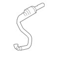 19420297 - Exhaust: Converter &amp; Pipe for Chevrolet: Express 2500, Express 3500, Express 4500 | GMC: Savana 2500, Savana 3500, Savana 4500 Image