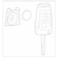 13531360 - : Key (Replaces Part Number 13586785) for Chevrolet: Cruze, Impala, Malibu, Malibu Limited, SS Image