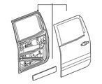 85560306 - Body: Door Shell for Chevrolet: Silverado 2500 HD, Silverado 3500 HD | GMC: Sierra 2500 HD, Sierra 3500 HD Image
