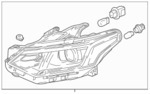84887860 - : Headlamp (Replaces Part Number 8472141) for Chevrolet: Traverse Image