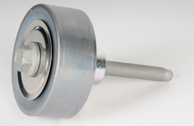 12610680 - Cooling System: Idler Pulley for Buick: Enclave, LaCrosse, Rendezvous | Cadillac: SRX, XTS | Chevrolet: Captiva Sport, Equinox, Impala, Impala Limited, Malibu, Traverse, Traverse Limited | GMC: Acadia, Acadia Limited, Terrain | Pontiac: G6, Torrent | Saturn: Aura, Outlook, Vue Image