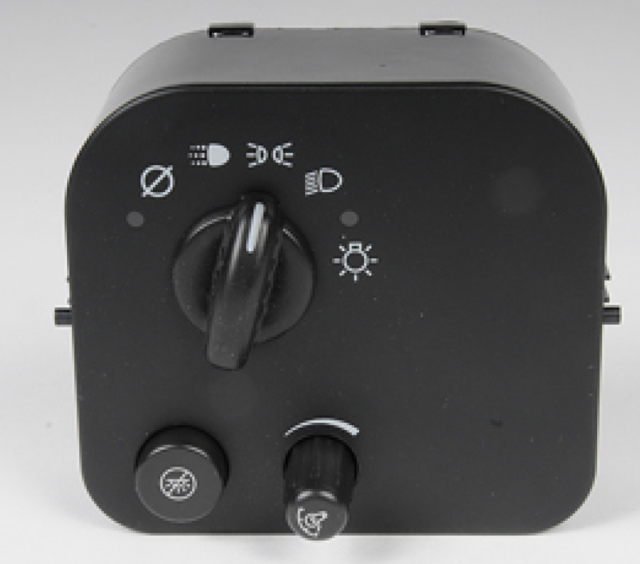 25932636 - Body: Headlamp Switch for Buick: Rainier | Chevrolet: Express 1500, Express 2500, Express 3500, SSR, Trailblazer, Trailblazer EXT | GMC: Envoy, Envoy XL, Envoy XUV, Savana 1500, Savana 2500, Savana 3500 | Oldsmobile: Bravada Image