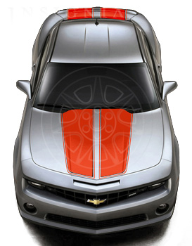 92225515 - Exterior: Graphics - Stripe Package (Ss Coupe) - Orange for Chevrolet: Camaro Image