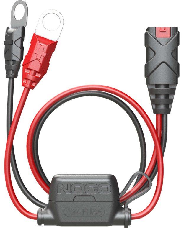 19418385 - Electronics: XL Eyelet Terminal connector by NOCO Charger for Buick: Cascada, Enclave, Encore, Encore GX, Envision, Envista, LaCrosse, Regal, Regal Sportback, Regal TourX, Verano | Cadillac: ATS, CT4, CT5, CT6, CTS, ELR, Escalade, Escalade ESV, LYRIQ, SRX, XT4, XT5, XT6, XTS | Chevrolet: Blazer, Blazer EV, Bolt EUV, Bolt EV, Camaro, City Express, Colorado, Corvette, Cruze, Cruze Limited, Equinox, Equinox EV, Express 2500, Express 3500, Express 4500, Impala, Malibu, Malibu Limited, Silverado 1500, Silverado 1500 LTD, Silverado 2500 HD, Silverado 3500 HD, Silverado EV, Sonic, Spark, Spark EV, SS, Suburban, Suburban 3500 HD, Tahoe, Trailblazer, Traverse, Trax, Volt | GMC: Acadia, Acadia Limited, Canyon, Savana 2500, Savana 3500, Savana 4500, Sierra 1500, Sierra 1500 Limited, Sierra 2500 HD, Sierra 3500 HD, Sierra EV, Terrain, Yukon, Yukon XL Image