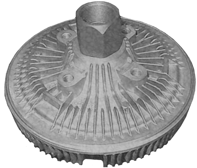 15022300 - Cooling System: Fan Clutch for Cadillac: Escalade | Chevrolet: C1500, C2500, C3500, C3500HD, K1500 Pickup, K2500 Pickup, K3500 Pickup, Suburban C1500, Suburban C2500, Suburban K1500, Suburban K2500, Tahoe | GMC: C1500 Pickup, C2500 Pickup, C3500 Pickup, C3500HD, K1500 Pickup, K2500 Pickup, K3500 Pickup, Suburban C1500, Suburban C2500, Suburban K1500, Suburban K2500, Yukon | Hummer: H2 Image
