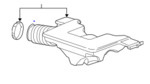 85002133 - Engine: Outlet Duct for Cadillac: Escalade, Escalade ESV | Chevrolet: Silverado 1500, Suburban, Tahoe | GMC: Sierra 1500, Yukon, Yukon XL Image