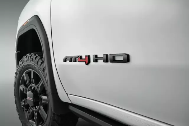 85870114 - : (Replaces 86591513) Sierra AT4 Emblems - Black - Extended Cab for GM Image