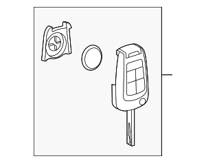 23316206 - : (Replaces 20979469) Folding Door Lock and Ignition Lock Key for GM Image
