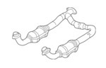 19420098 - Exhaust: Catalytic Converter for Cadillac: Escalade | Chevrolet: Avalanche 1500, Avalanche 2500, Silverado 1500, Silverado 1500 Classic, Suburban 1500, Tahoe | GMC: Sierra 1500, Sierra 1500 Classic, Yukon, Yukon XL 1500 Image