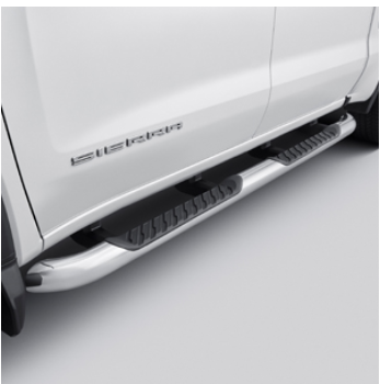 84011356 - Body: 4-Inch Round Assist Steps - Chrome - Crew Cab for Chevrolet: Silverado 1500, Silverado 1500 LTD | GMC: Sierra 1500, Sierra 1500 Limited Image