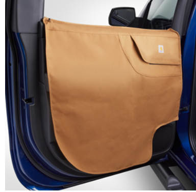 84277435 - Interior: Cover, Carharttandreg; Brown Door Panel, Rear for Chevrolet: Silverado 2500 HD, Silverado 3500 HD, Suburban, Tahoe | GMC: Sierra 1500, Sierra 2500 HD, Sierra 3500 HD, Yukon, Yukon XL Image