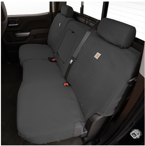84277444 - Interior: Cover, Carharttandreg; Gravel Split-Bench Seat, Rear for Chevrolet: Silverado 2500 HD, Silverado 3500 HD, Suburban, Tahoe | GMC: Sierra 1500, Sierra 2500 HD, Sierra 3500 HD, Yukon, Yukon XL Image