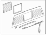 84819603 - Body: Sliding Glass for Chevrolet: Silverado 1500, Silverado 2500 HD, Silverado 3500 HD | GMC: Sierra 1500, Sierra 2500 HD, Sierra 3500 HD Image