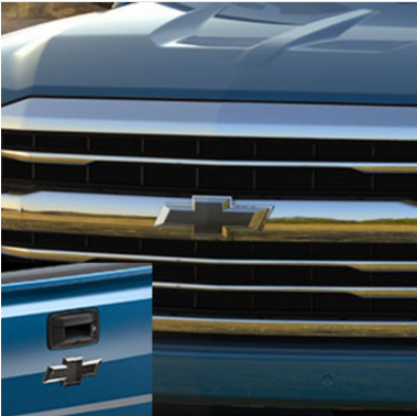 84346557 - Exterior: 2016-2017 Silverado Black Non-Illuminated Front Grille And Tailgate Bow-tie Emblems for Chevrolet: Colorado, Silverado 1500, Silverado 1500 LD, Silverado 2500 HD, Silverado 3500 HD Image