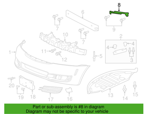 92263447 - Body: Bumper Bracket for Chevrolet: Caprice Image