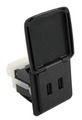 84075164 - : Jet Black USB Port with Remote Receptacle for Chevrolet: Silverado 2500 HD, Silverado 3500 HD | GMC: Sierra 2500 HD, Sierra 3500 HD Image