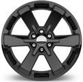 19301162 - : 22" Wheel, 6-Spoke, High Gloss Black (PRICED INDIVIDUALLY) for Cadillac: Escalade, Escalade ESV | Chevrolet: Silverado 1500, Silverado 1500 LD, Silverado 2500 HD, Silverado 3500 HD, Suburban, Suburban 3500 HD, Tahoe | GMC: Sierra 1500, Sierra 1500 Limited, Yukon Image
