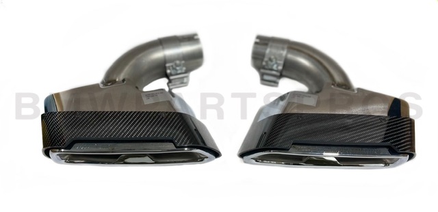 Bmw Oem M Performance Tailpipe Finisher In Carbon Fiber Set