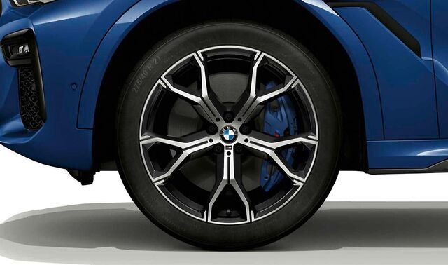 36115A819A7 - : BMW OEM 741M WINTER WHEEL AND TIRE IN ORBIT GREY WITH BURNISHED FACE 21" - FRONT for BMW: X5, X6 Image