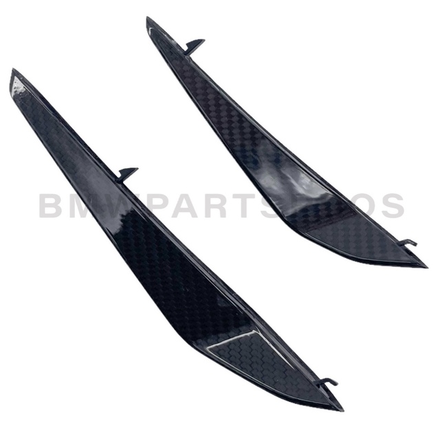51115A08FE9 - : BMW OEM M PERFORMANCE AIR FLICKS IN CARBON FIBER - RIGHT for BMW: M3, M4 Image