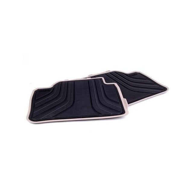 51472220142 - : BMW OEM ALL-WEATHER MODERN LINE FLOOR MATS - REAR for BMW: 320i, 320i xDrive, 328d, 328d xDrive, 328i, 328i xDrive, 330e, 330i, 330i xDrive, 335i, 335i xDrive, 340i, 340i xDrive Image