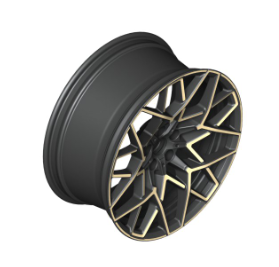 36119882245 - : BMW OEM 813M STAR SPOKE WHEEL IN JET BLACK AND GOLD BRONZE 20" - REAR for BMW Image