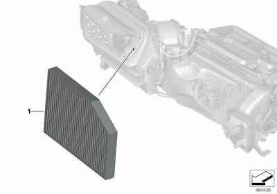 64115A2AD31 - HVAC: Cabin Air Filter for BMW: 330e, 330e xDrive, 330i, 330i xDrive, 430i, 430i Gran Coupe, 430i xDrive, 430i xDrive Gran Coupe, i4, M2, M240i, M240i xDrive, M3, M340i, M340i xDrive, M440i Gran Coupe, M440i xDrive, M440i xDrive Gran Coupe, X3, X4, Z4 Image