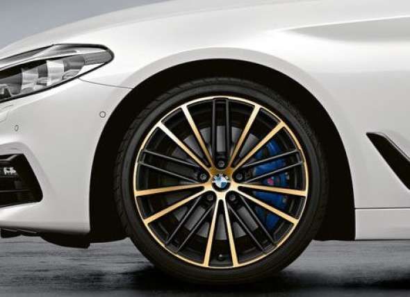 36115A4D7D7 - : BMW OEM 635 WINTER WHEEL AND TIRE IN NIGHT GOLD 19" for BMW Image