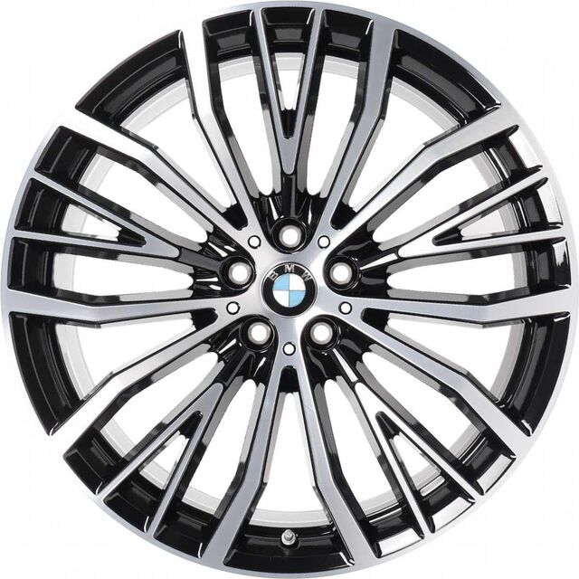 36116877018 - : BMW OEM 687 WHEEL IN BLACK W/ BURNISHED FACE 21" - FRONT for BMW Image