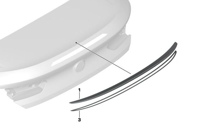 51628080140 - : BMW OEM REAR SPOILER IN PRIMED FINISH for BMW Image