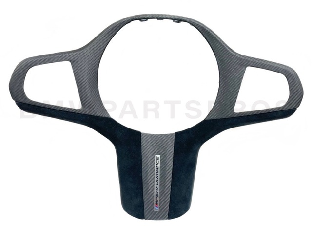 32302463594 - : BMW OEM M PERFORMANCE STEERING WHEEL TRIM IN MATTE CARBON FIBER W/ ALCANTARA for BMW: 230i, M3 Image